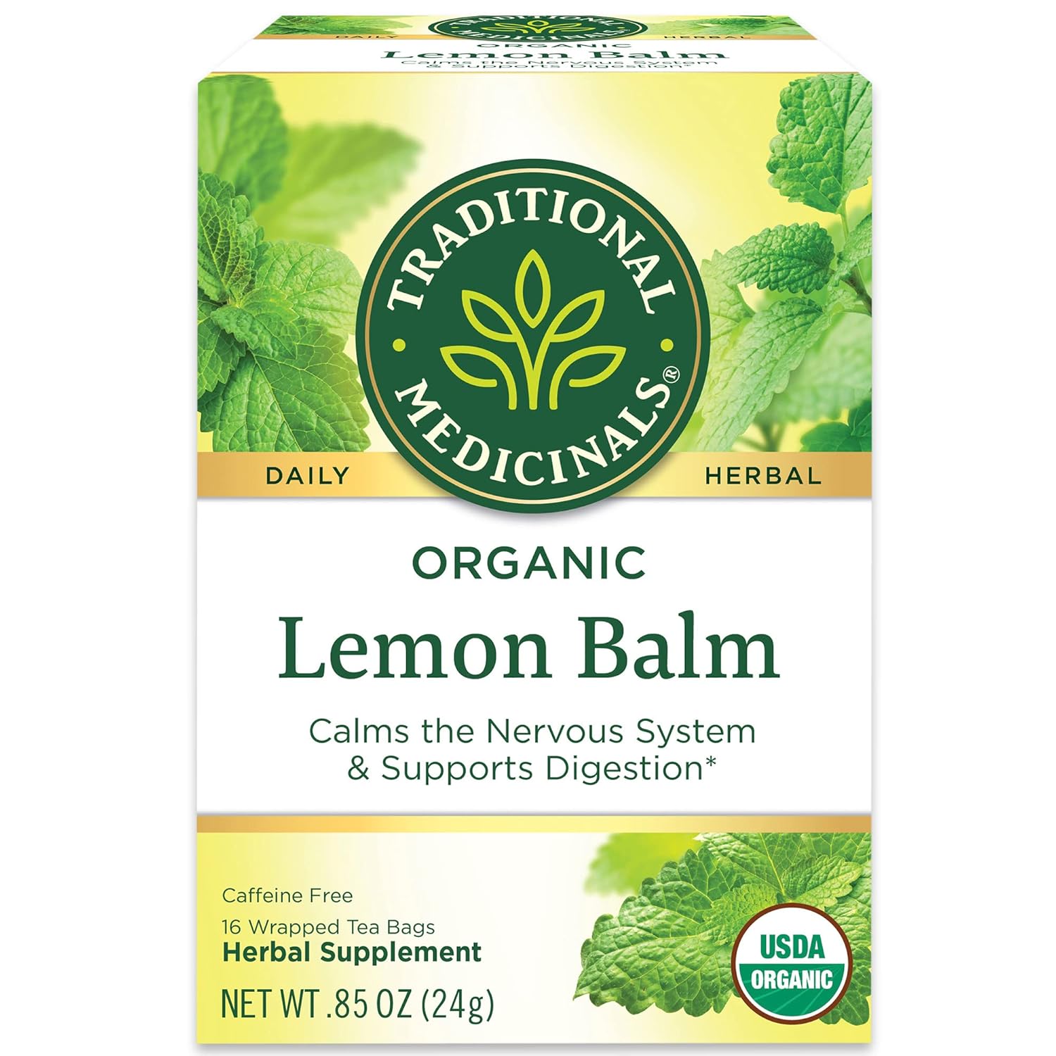 Traditional Medicinals Tea Lemon Balm Org ( 2 Pack) - Nirvana Guru