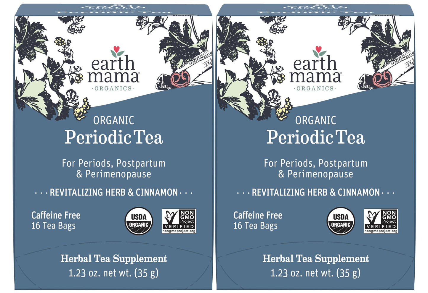 Earth Mama Organic Third Trimester Tea Bags | 100% USDA Organic Herbal Tea for Late Pregnancy Comfort + Childbirth Preparation, 16 Teabags Per Box (2-Pack) Nirvana Guru