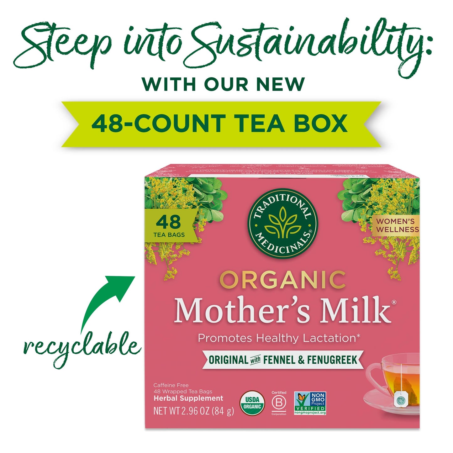 Traditional Medicinals Tea, Organic Healthy Cycle, Supports Healthy Menstrual Cycles, Includes Spearmint,16 Tea Bags - Nirvana Guru