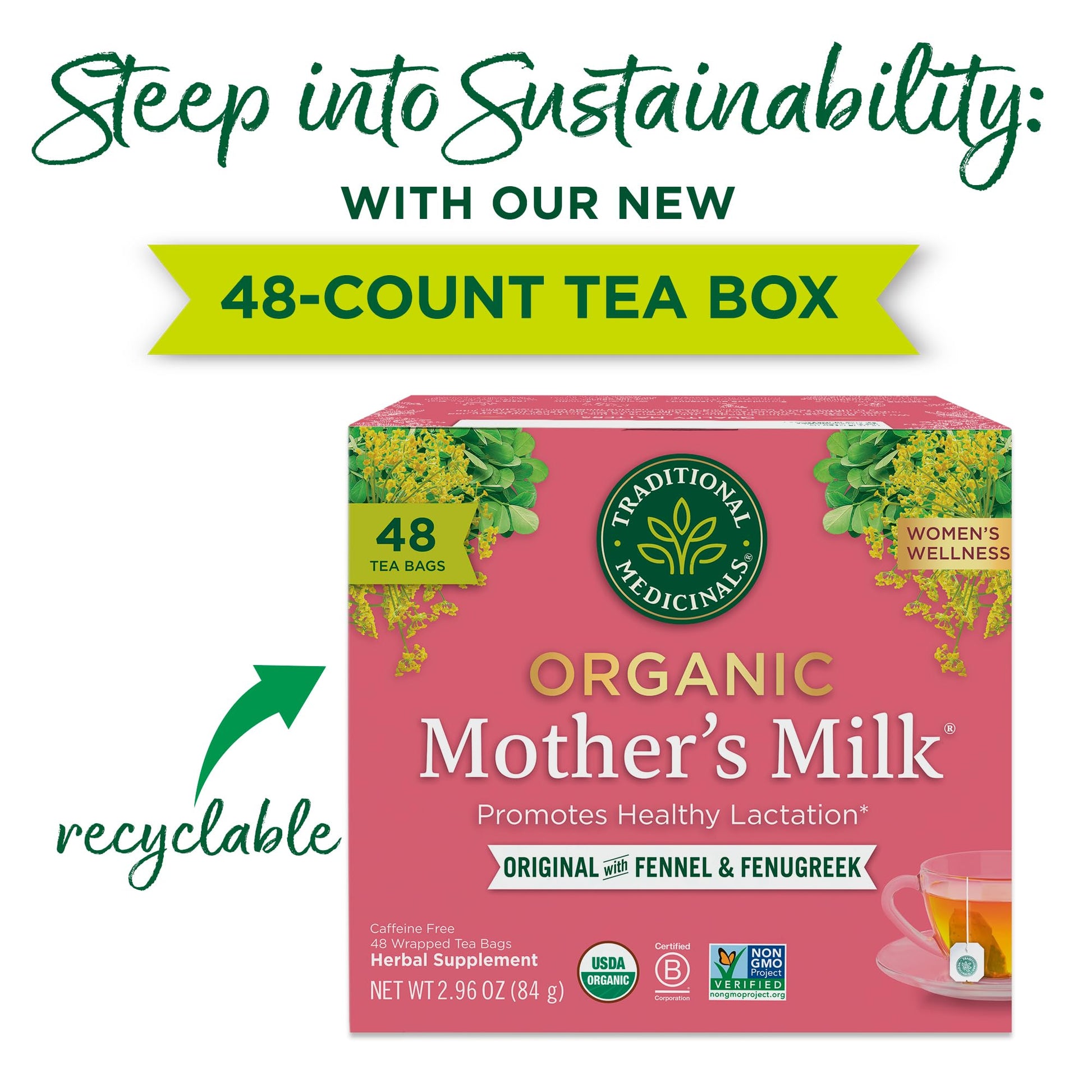 Traditional Medicinals Tea, Organic Healthy Cycle, Supports Healthy Menstrual Cycles, Includes Spearmint,16 Tea Bags - Nirvana Guru