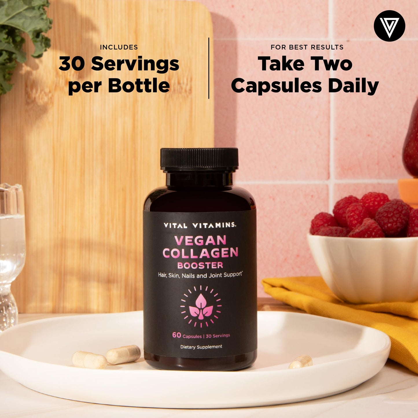 Vital Vitamins Multi Collagen for Women & Men - Type I, II, III, V, X - Grass Fed, Non-GMO - 150 Capsules