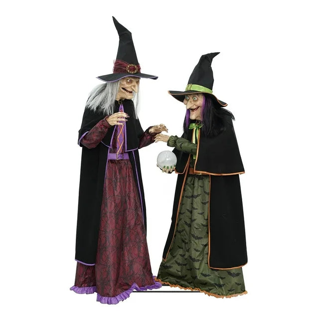 Member's Mark Pre-Lit Animated Crystal Ball Witches, Set of 2 nirvanaguru
