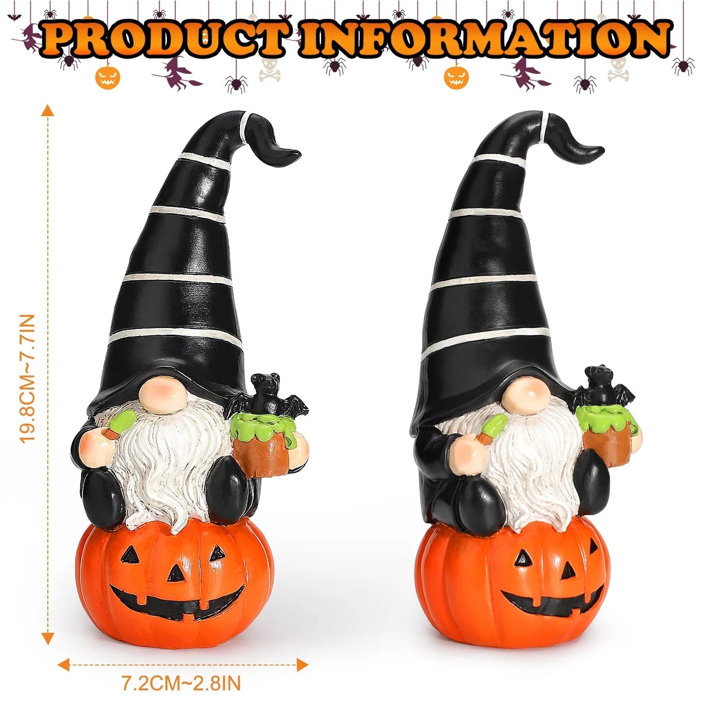 Ayieyill 2pcs Halloween Gnomes, Halloween Gifts, Halloween Decorations Indoor, Halloween Table Decor nirvanaguru