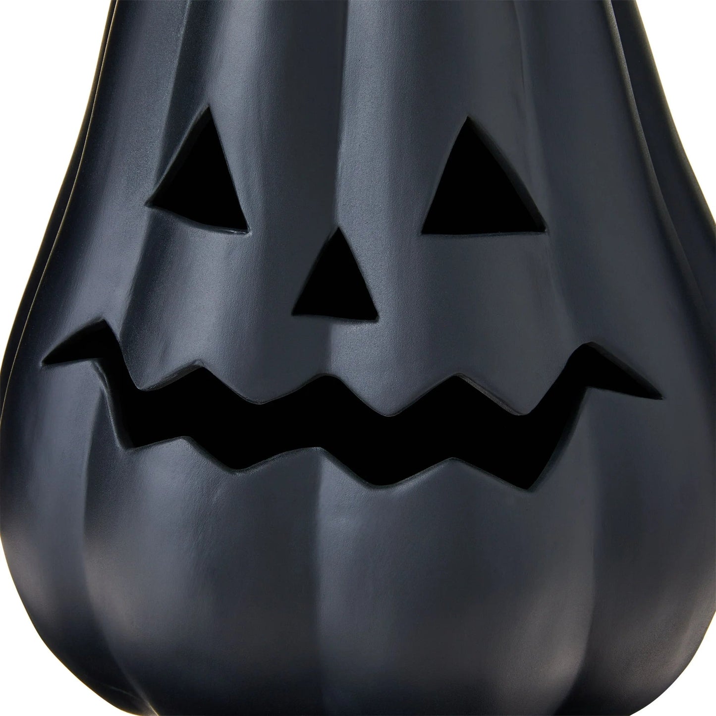 Clay Jack-o'-Lantern Tabletop Fall Halloween Decor, Black, 13", by Way To Celebrate nirvanaguru
