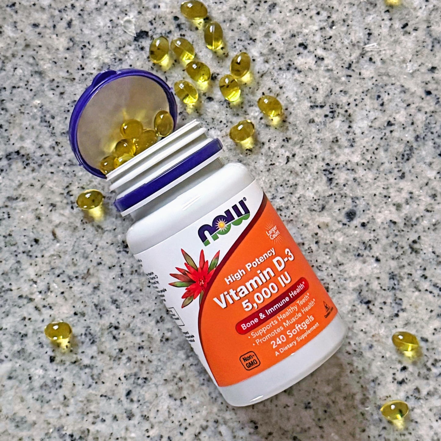 NOW Foods Supplements, Vitamin D-3 5,000 IU, High Potency, Structural Support*, 240 Softgels - Nirvana Guru