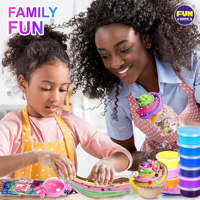 33 Cups Jumbo Slime Kit for Kids, FunKidz Premade Ultimate Slime Pack to DIY Soft, Cloud, Clear, Butter, Glitter, Glow in Dark Slime Making Kit Party Favors Gift Toys for Girls and Boys nirvanaguru