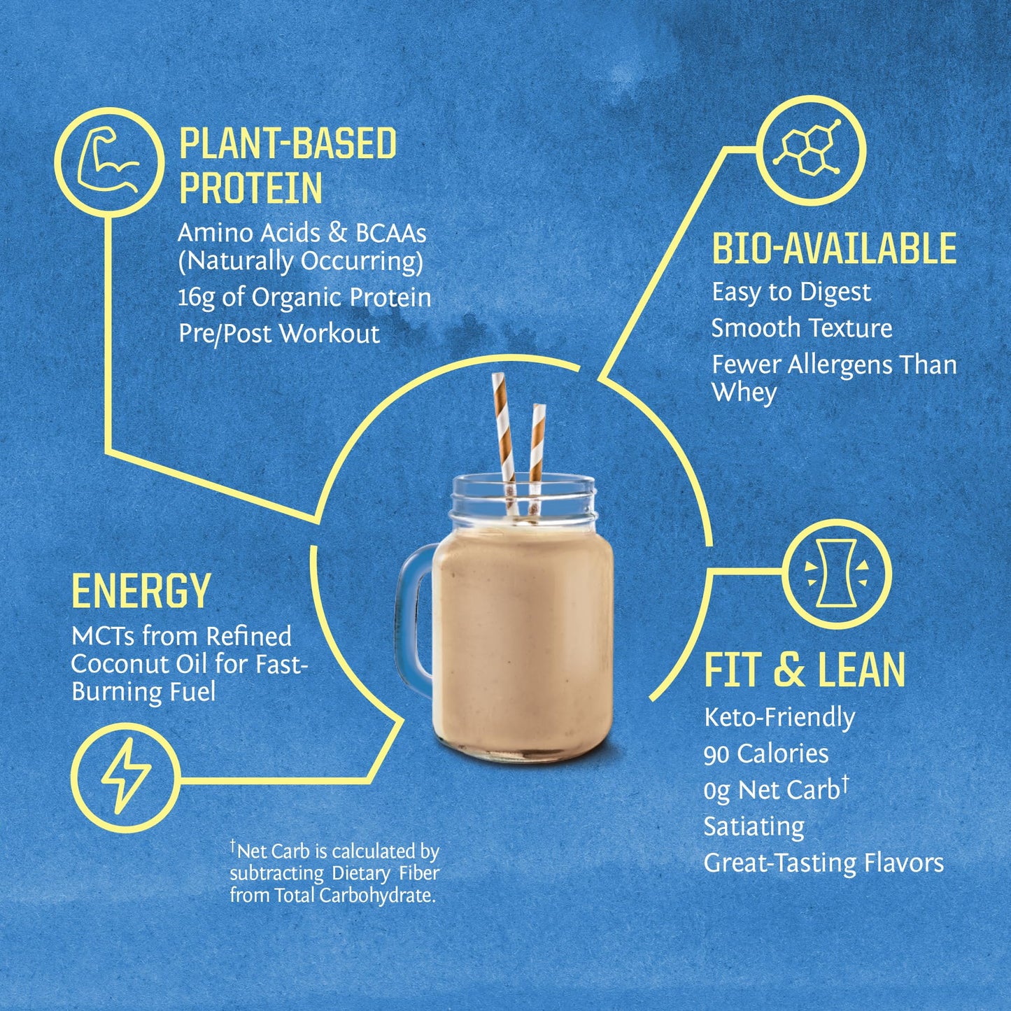 Organic Plant Based Protein Powder | Vegan Organic Protein Powder Vanilla Flavored with BCAA Amino Acids & Hemp Seed Pea Blend | Non-GMO Soy Dairy Filler & Gluten Free (Vanilla, 32 Servings) - Nirvana Guru