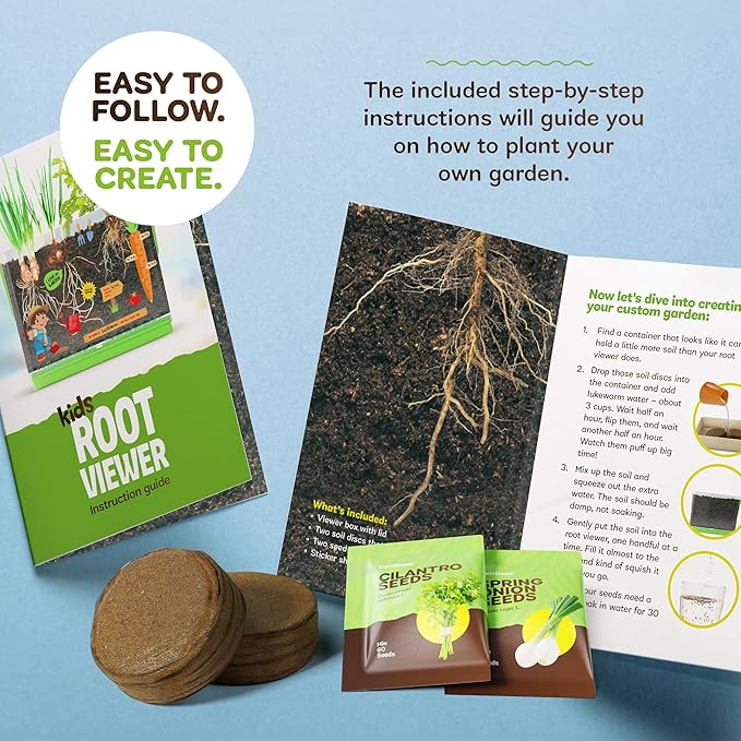 Dan&Darci Root Viewer Kit for Kids - Grow Your Own Plant for Boys & Girls Gifts - Science STEM Toy & Craft Growing Kits for Ages 4-8 Birthday Gifts for Boy, Girl 4, 5, 6, 7, 8, Year Old - Gardening nirvanaguru