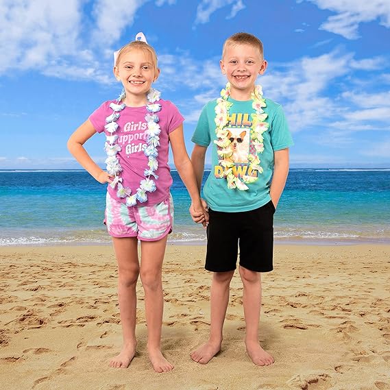 Joyin Toy 36 Counts Hawaiian Leis Bulk, Tropical Flower Lei Hawaiian Lei Beach Hawaii Luau Party Favors Decoration Birthday Party Supplies(3 Dozen) nirvanaguru