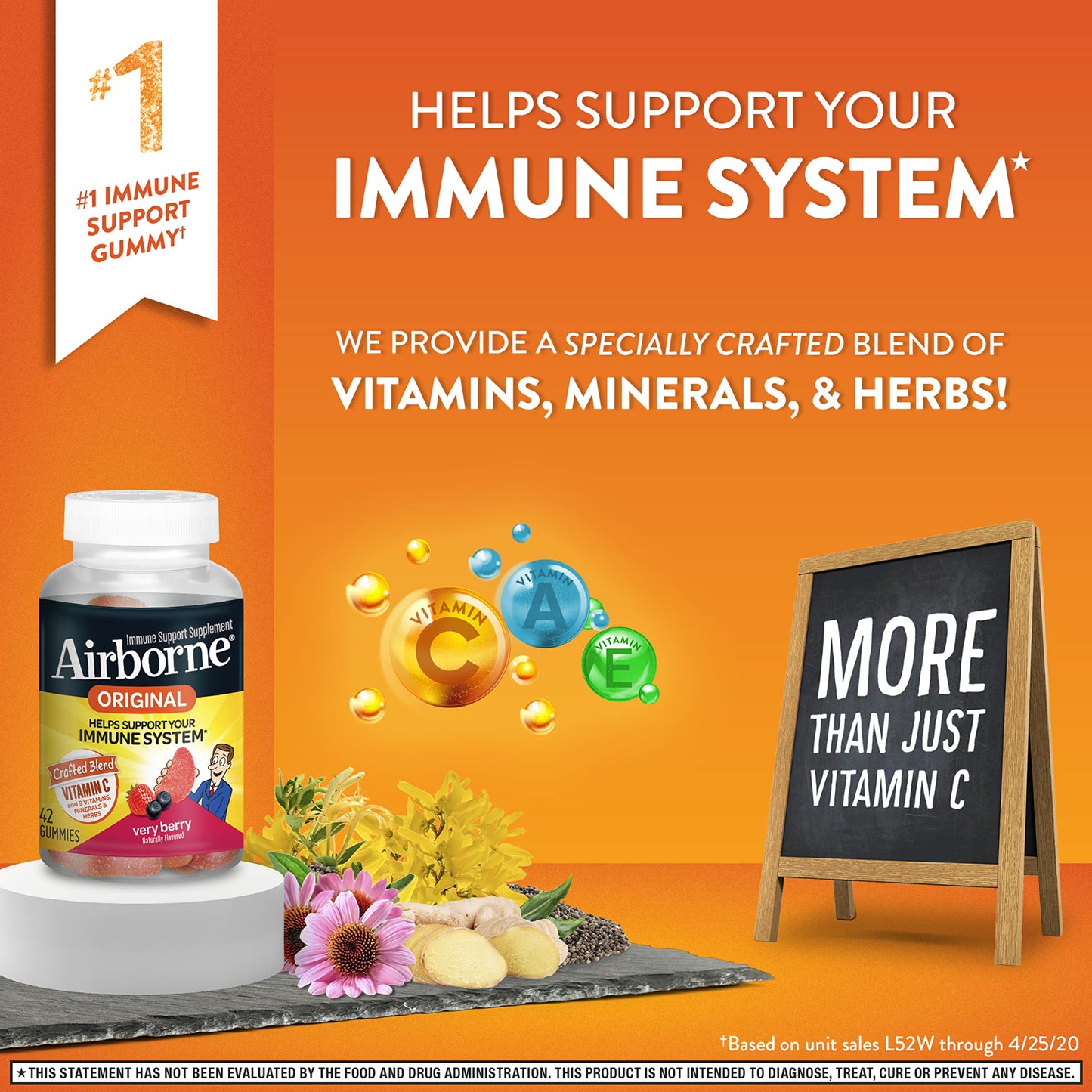 Airborne 750mg Vitamin C Gummies For Adults, Immune Support Supplement with Powerful Antioxidants Vitamins C & E - 42 Gummies, Very Berry Flavor Nirvana Guru