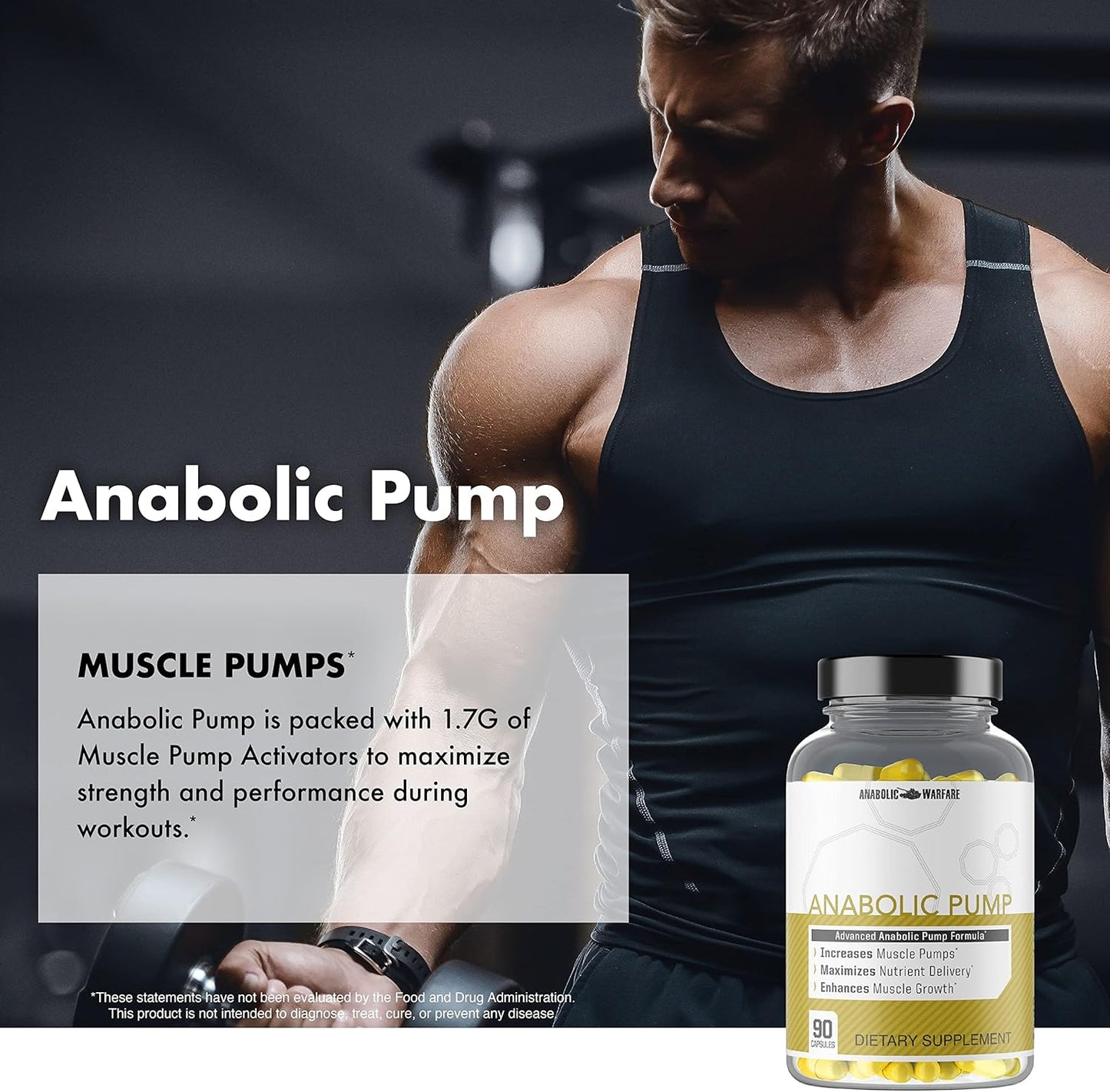 Anabolic Pump, Advanced Pump Formula, Increase Muscle Pumps*, Maximize Nutrient Delivery* (90 Capsules) Nirvana Guru