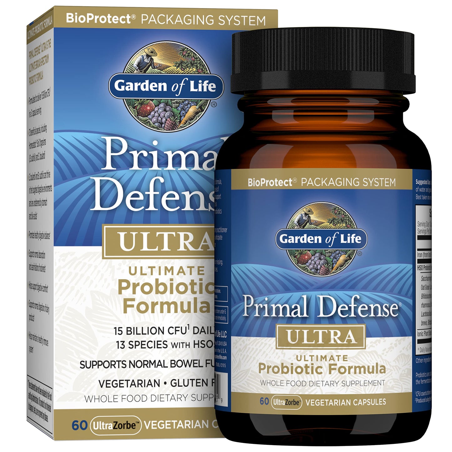 Garden of Life Whole Food Probiotic Supplement - Primal Defense ULTRA Ultimate For Digestive and Gut Health, 216 Vegetarian Capsules - Nirvana Guru