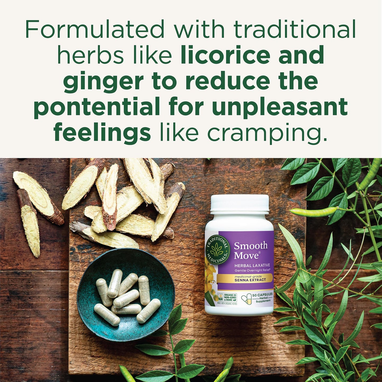Traditional Medicinals Tea, Organic Smooth Move Peppermint, Relieves Occasional Constipation, Senna, 16 Tea Bags - Nirvana Guru