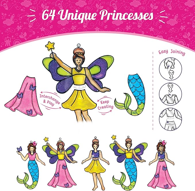 Imagimake Window Art Princess | Suncatcher Kit | Arts and Crafts for Kids Ages 8-12 | Girls Toys Age 6-8 | Unicorn Gifts for Girls Age 6-8 | 5 Year Old Girl Gift | 8 Year Old Girl Birthday Gift nirvanaguru