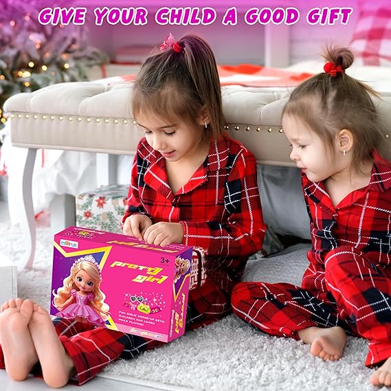 135 Pcs Doll Clothes and Accessories with Doll, Princess Gowns, Fashion Dresses, Slip Dresses, Top, Pants, Jumpsuit, Swimsuits, Shoes, Hangers, Doll Dress up Toys for Girls Kids Toddlers Toy Gifts nirvanaguru