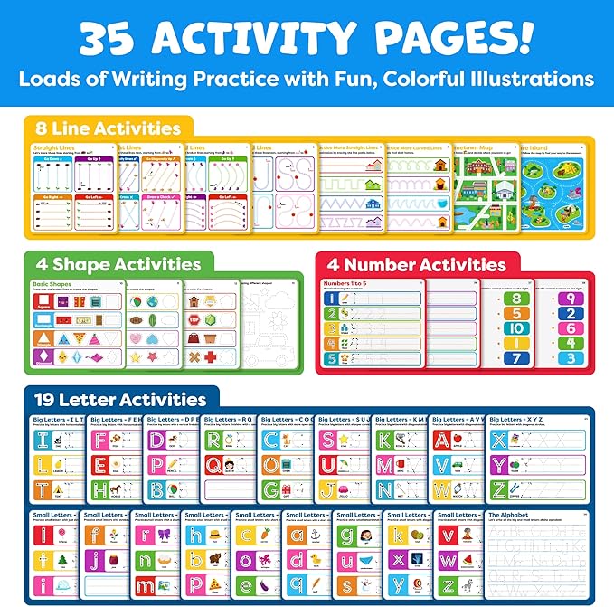 Preschool Learning Activities - Tracing Books for Kids Ages 3-5 - Toddler Handwriting Practice - Letter Tracing for Kids Preschool Kindergarten Workbooks 3-4, 4-5 - Learning Books for 3-4 Year Olds nirvanaguru