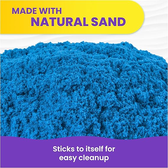 Kinetic Sand, 2.5lbs Blue Play Sand, Moldable Sensory Toys for Kids, Resealable Bag (Packaging May Vary), for Ages 3 and up nirvanaguru