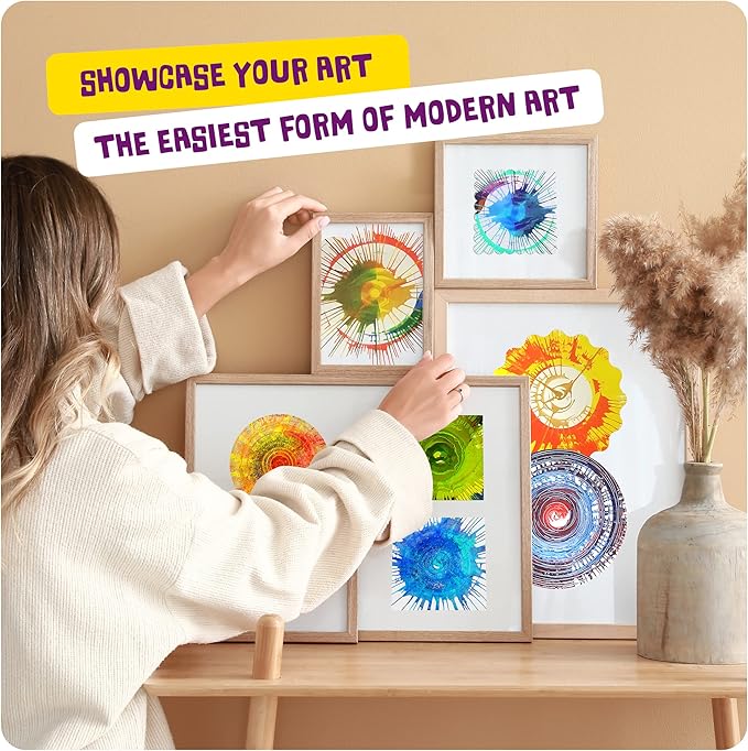 Dan&Darci Paint Spin Art Machine Kit for Kids - Arts & Crafts for Boys & Girls Ages - Art Craft Set Gifts for 6-9 Year Old Boy, Girl - Painting Spinner Toys - Birthday Gift Ideas for Ages 6-12 Years Nirvana Guru