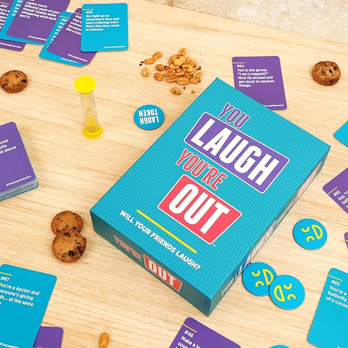 You Laugh You're Out A Party Game with Hilarious Charades Family Card Games for Adults & Kids, 125 Prompt Cards Fun Card Games for Family Game Nights, Gatherings, & Parties Ages 14+ nirvanaguru