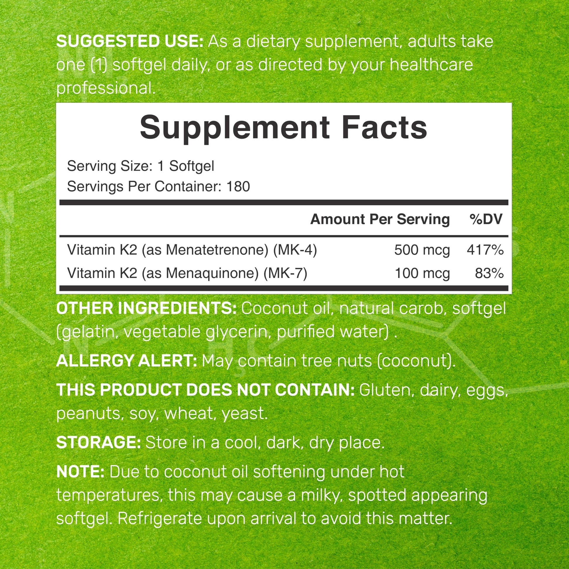 DEAL SUPPLEMENT Vitamin K2 MK-7 200mcg Per Serving, 240 Coconut Oil Softgels | Easily Absorbed Menaquinone-7 Form | Bone, Joint, & Immune Support – Non-GMO Nirvana Guru