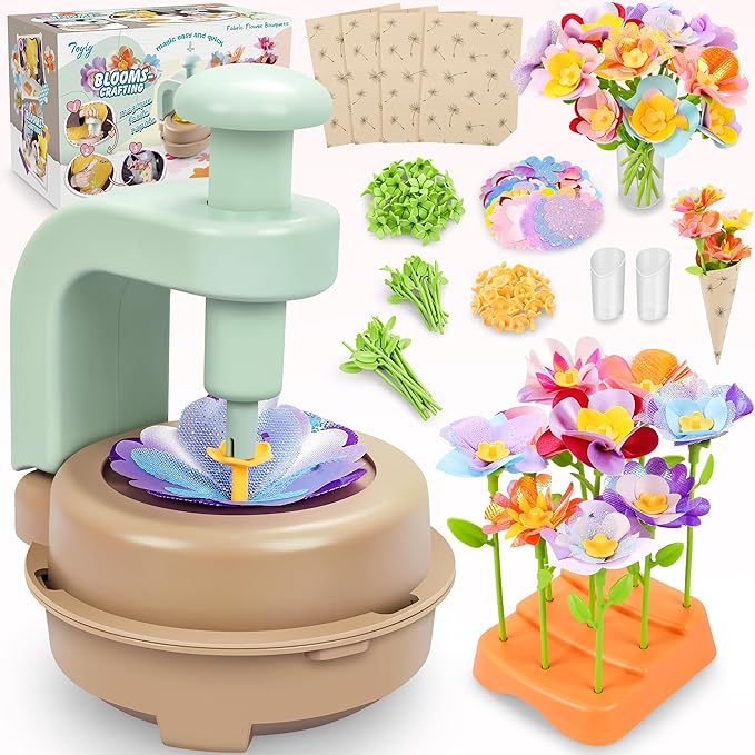 Fabric Flower Bouquets Toys, DIY Craft Kits Toys for Kids - Flowers Market Toy, Build Your Flower Bouquet, Arts & Crafts for 4 5 6 7 8 Year Toddler Girl, Educational Activity Preschool B-Day Gifts Nirvana Guru