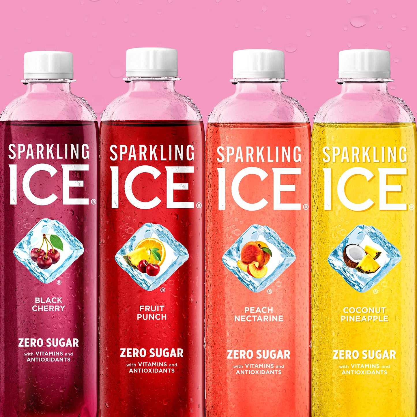 Sparkling Ice Purple Variety Pack, Flavored Water, Zero Sugar, with Vitamins and Antioxidants, 17 fl oz, 12 count (Black Raspberry, Cherry Limeade, Orange Mango, Kiwi Strawberry) - Nirvana Guru