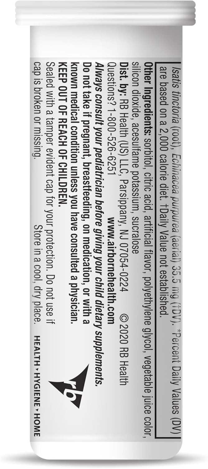 Airborne Elderberry + Zinc & Vitamin C Effervescent Tablets