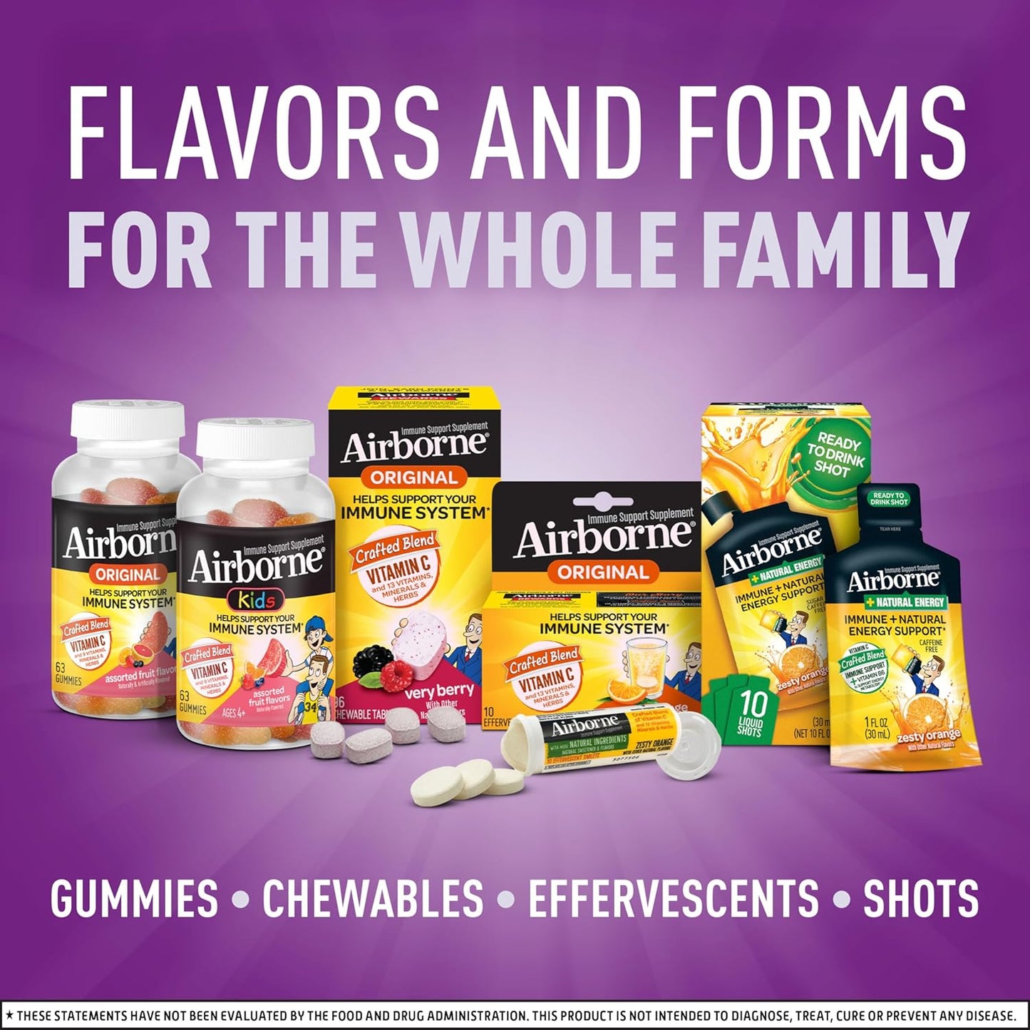 Airborne Elderberry + Zinc & Vitamin C Effervescent Tablets
