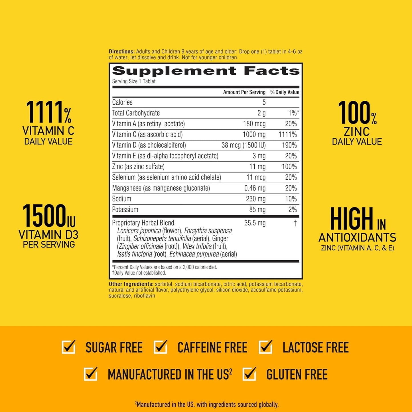 Airborne 1000mg Vitamin C with Zinc - Nirvana Guru