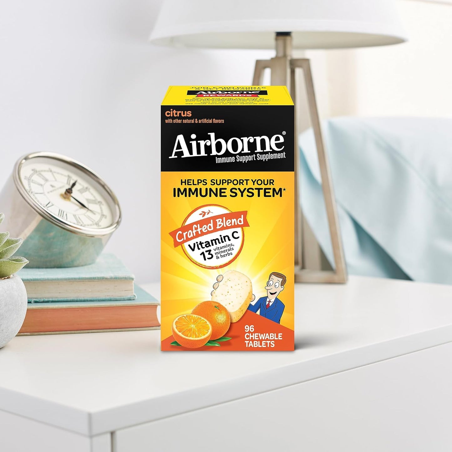 Airborne 1000mg Vitamin C Chewable Tablets with Zinc - Nirvana Guru