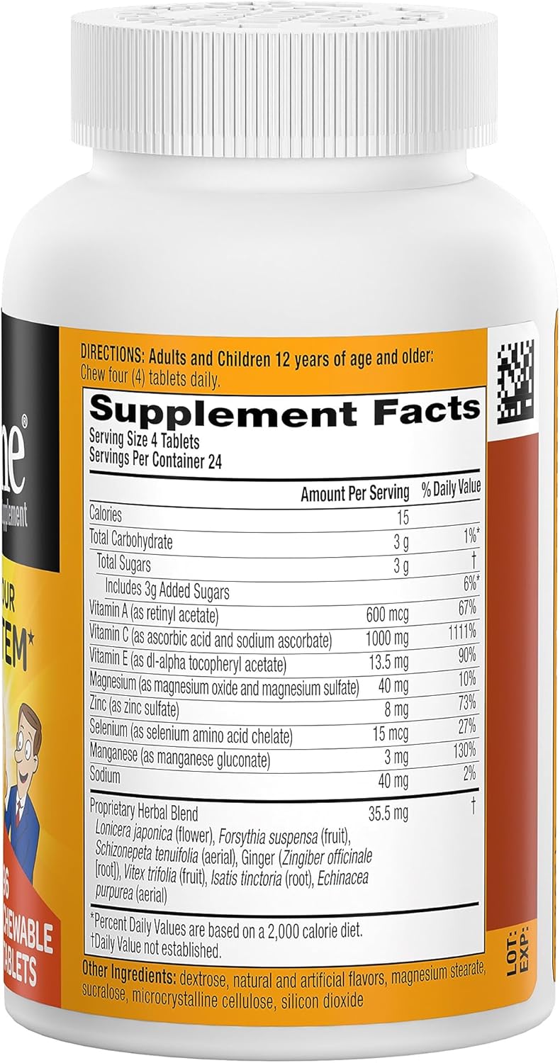Airborne 1000mg Vitamin C Chewable Tablets with Zinc - Nirvana Guru