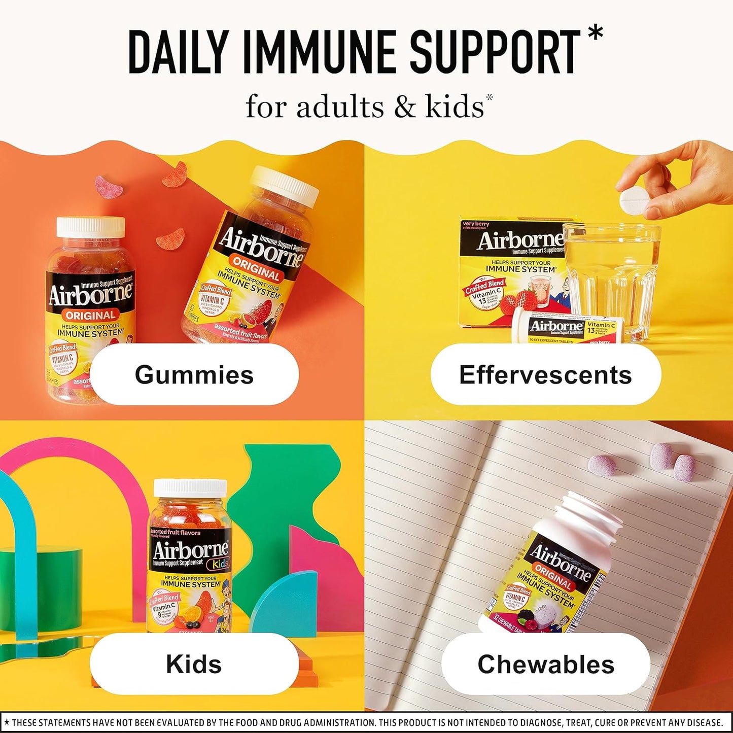 Airborne 1000mg Vitamin C Chewable Tablets with Zinc - Nirvana Guru