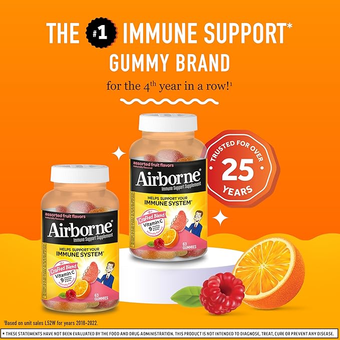 Airborne 750mg Vitamin C Gummies For Adults - Nirvana Guru