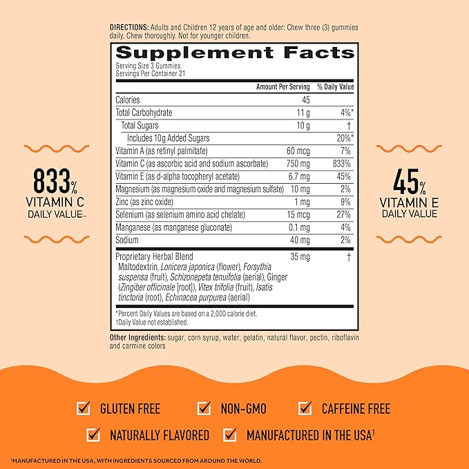 Airborne 750mg Vitamin C Gummies For Adults - Nirvana Guru