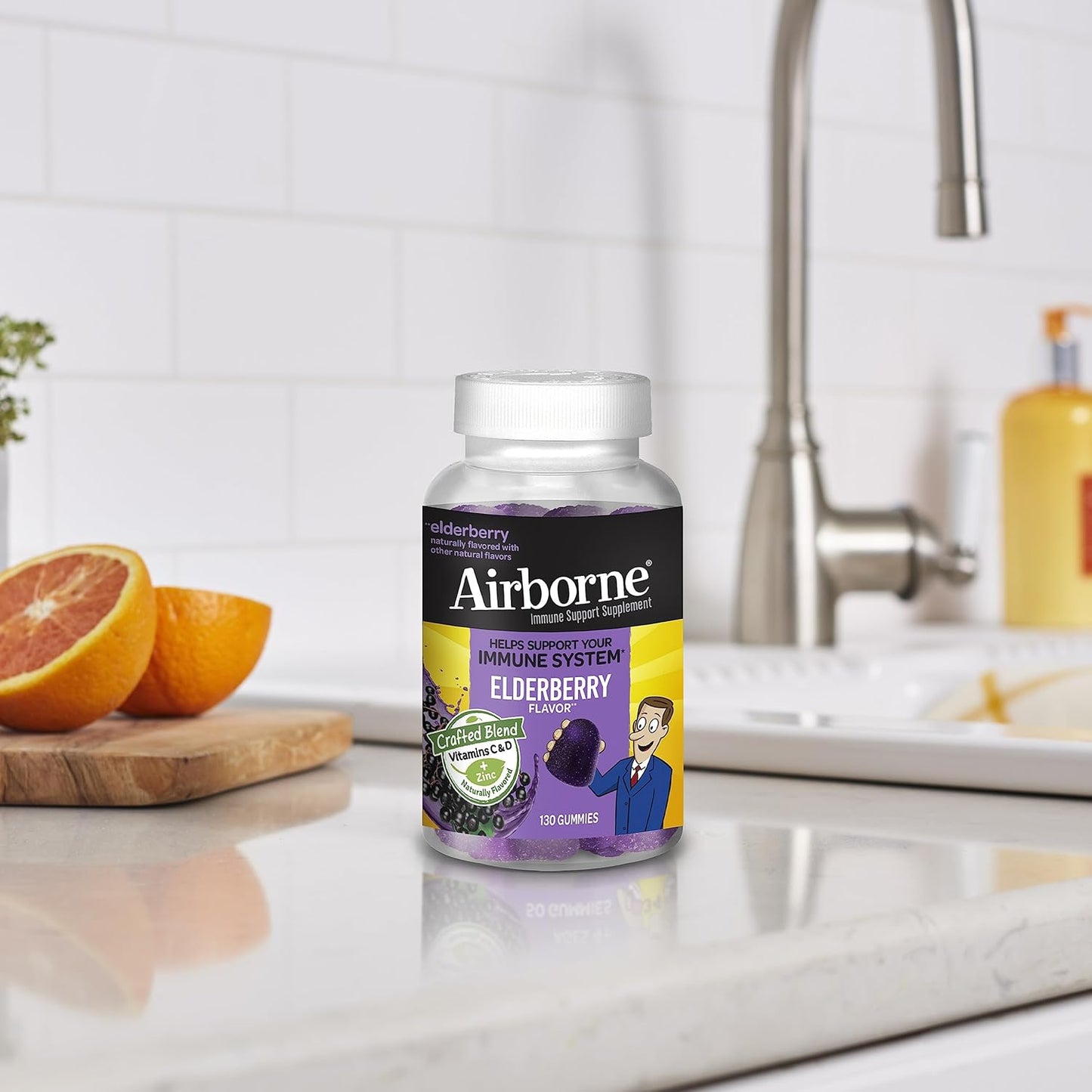 Airborne Elderberry + Zinc & Vitamin C Gummies For Adults - Nirvana Guru