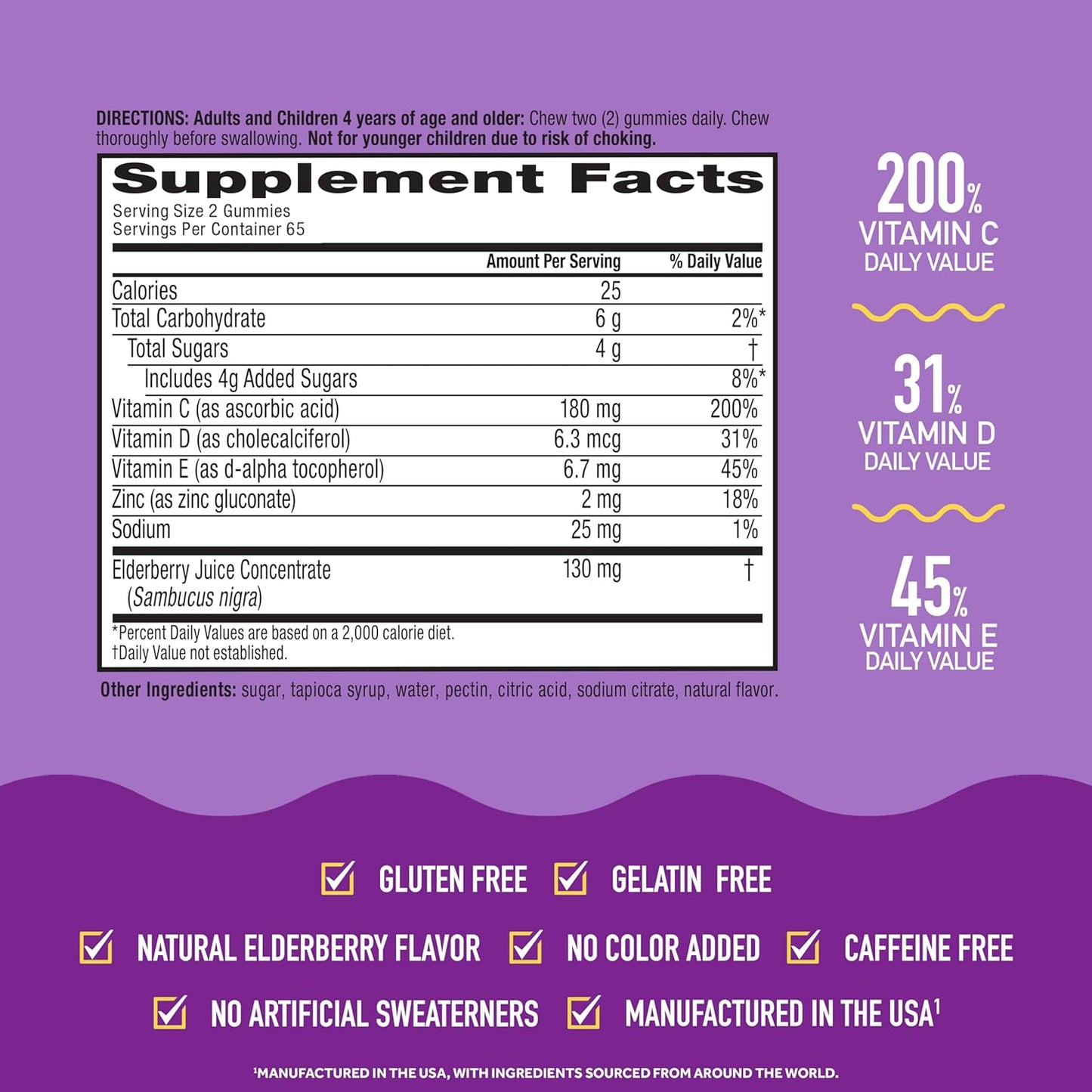 Airborne Elderberry + Zinc & Vitamin C Gummies For Adults - Nirvana Guru