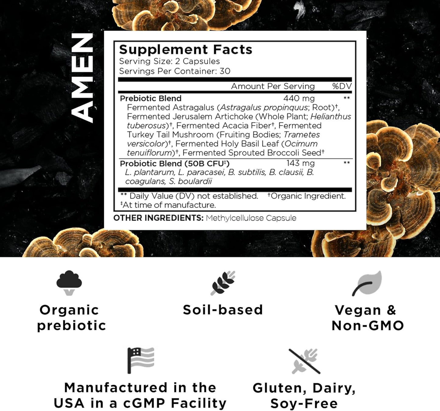 Amen Probiotics Supplement, SBO Probiotic and Organic Prebiotics - Nirvana Guru
