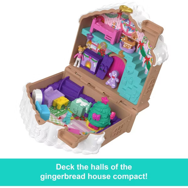 Polly Pocket Doll Advent Calendar, DIY Gingerbread House Playset with 24+ Surprises, Dollhouse Furniture, and Holiday Accessories nirvanaguru