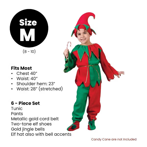Fun World Red and Green Elf Plush Child Christmas Costume - Medium nirvanaguru