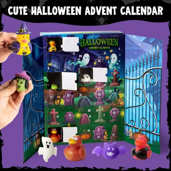 Joyfy 2025 Halloween Advent Calendar, 31 PCS Rubber Duck Mochi Surprise Toys for CountDown to Halloween Party Favor Supply Kid Trick or Treating nirvanaguru
