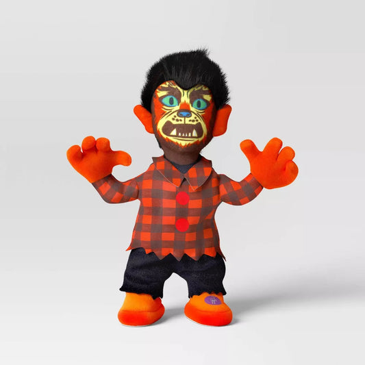 10" Animated Plush Werewolf Halloween Decorative Prop Orange - Hyde and EEK! Boutique™ Nirvana Guru
