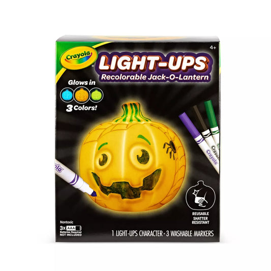 Crayola Light Ups Jack O & Pumpkin Lantern Decor: Drawing & Coloring Kit for Kids, Includes Washable Markers, Requires 3 AAA Batteries,Age 4+ Nirvana Guru
