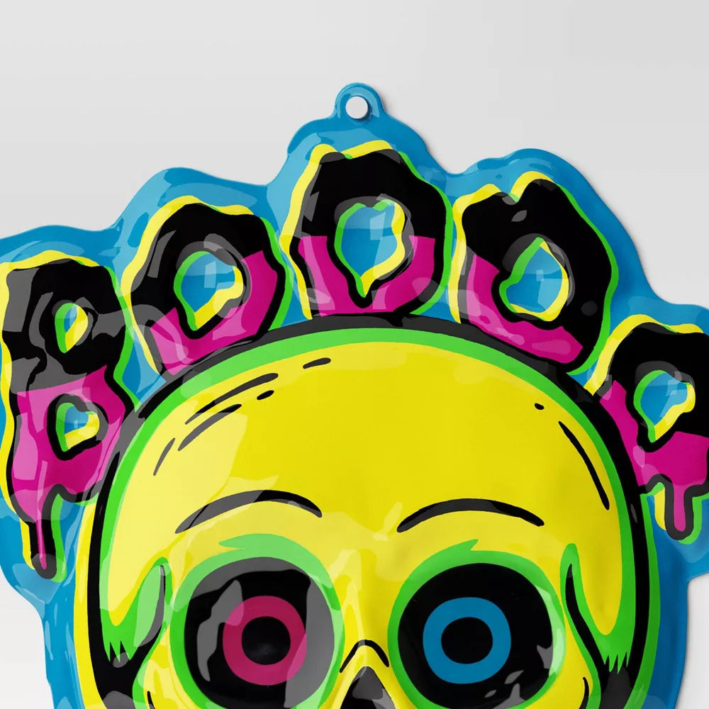 27"x23" Halloween Boo Skull Vac Form Sign Unframed Wall Art - Hyde and EEK! Boutique™ Nirvana Guru