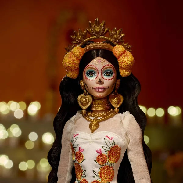 Barbie Signature Día De Muertos 2025 Collectible Doll in Ruffled Cream Gown Nirvana Guru