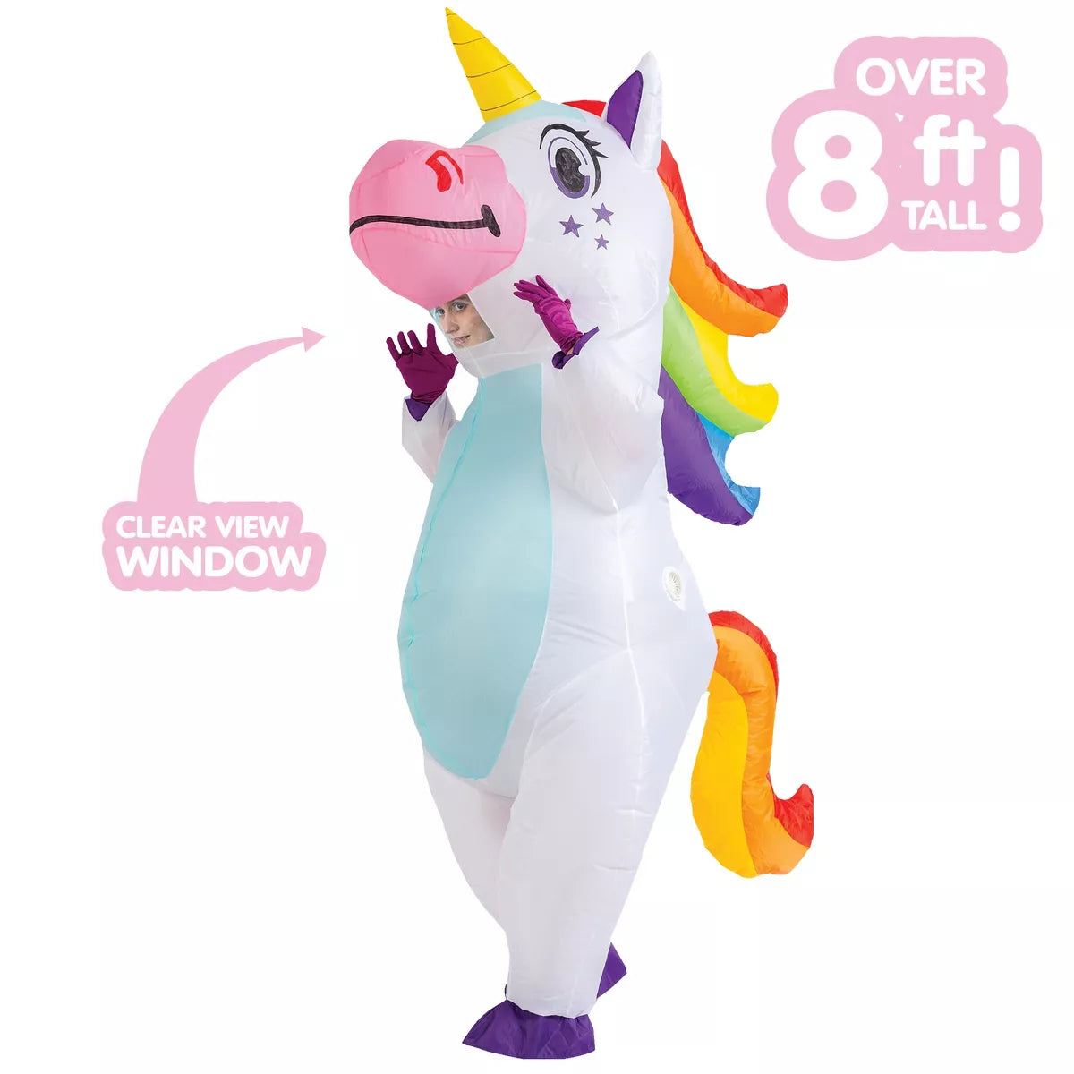 Joyfy Halloween Unicorn Inflatable Costume Family Unicorn Inflatable Blow Up Costume for Halloween Dress up Party nirvanaguru