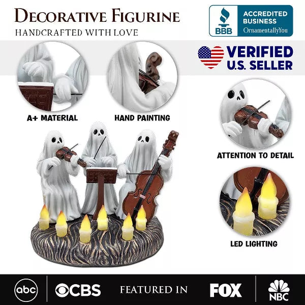 Ghostly Ensemble Trio Lighted Spooky Home Figurine, 5.5" LED Haunted Halloween Ghost Statue| OrnamentallyYou nirvanaguru