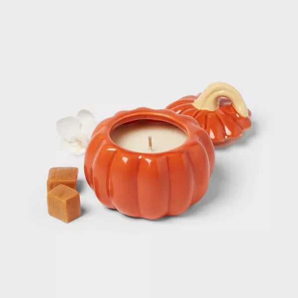 Pumpkin Figural Ceramic Strawberry Pumpkin Jar Candle - Room Essentials™ nirvanaguru