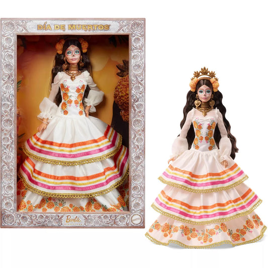 Barbie Signature Día De Muertos 2025 Collectible Doll in Ruffled Cream Gown Nirvana Guru