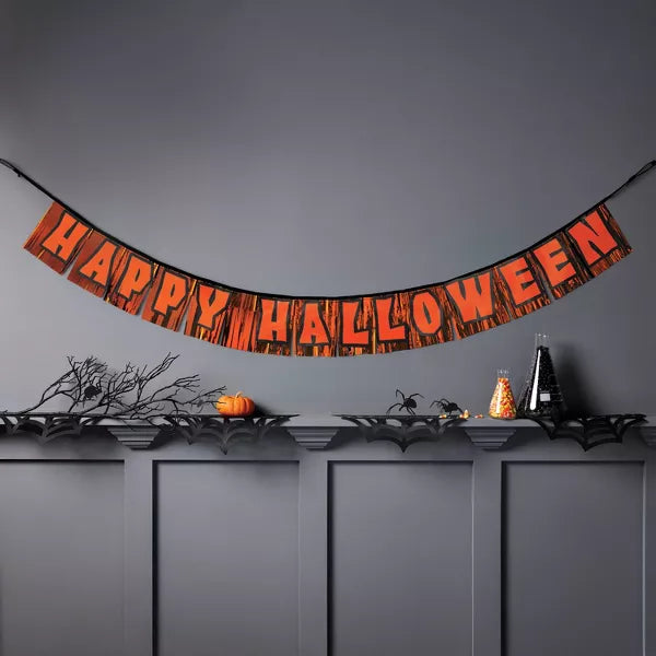 6' Happy Halloween with Tinsel Party Word Banner - Hyde and EEK! Boutique™ nirvanaguru