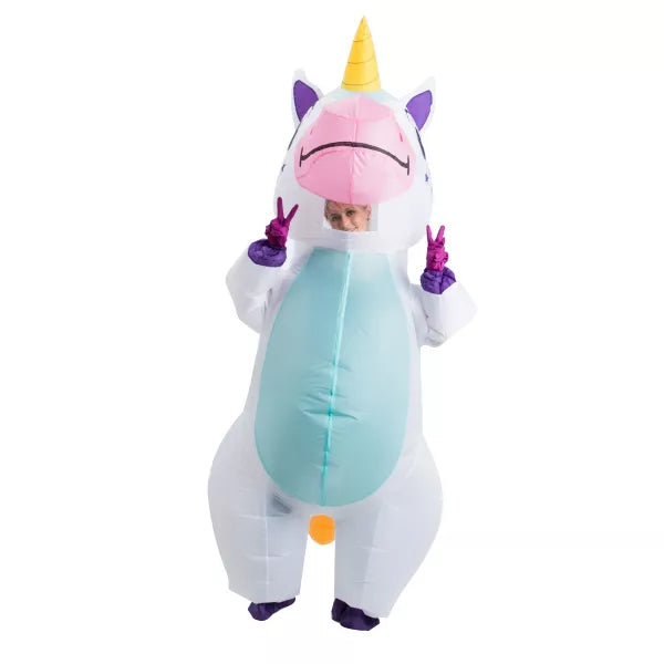 Joyfy Halloween Unicorn Inflatable Costume Family Unicorn Inflatable Blow Up Costume for Halloween Dress up Party nirvanaguru